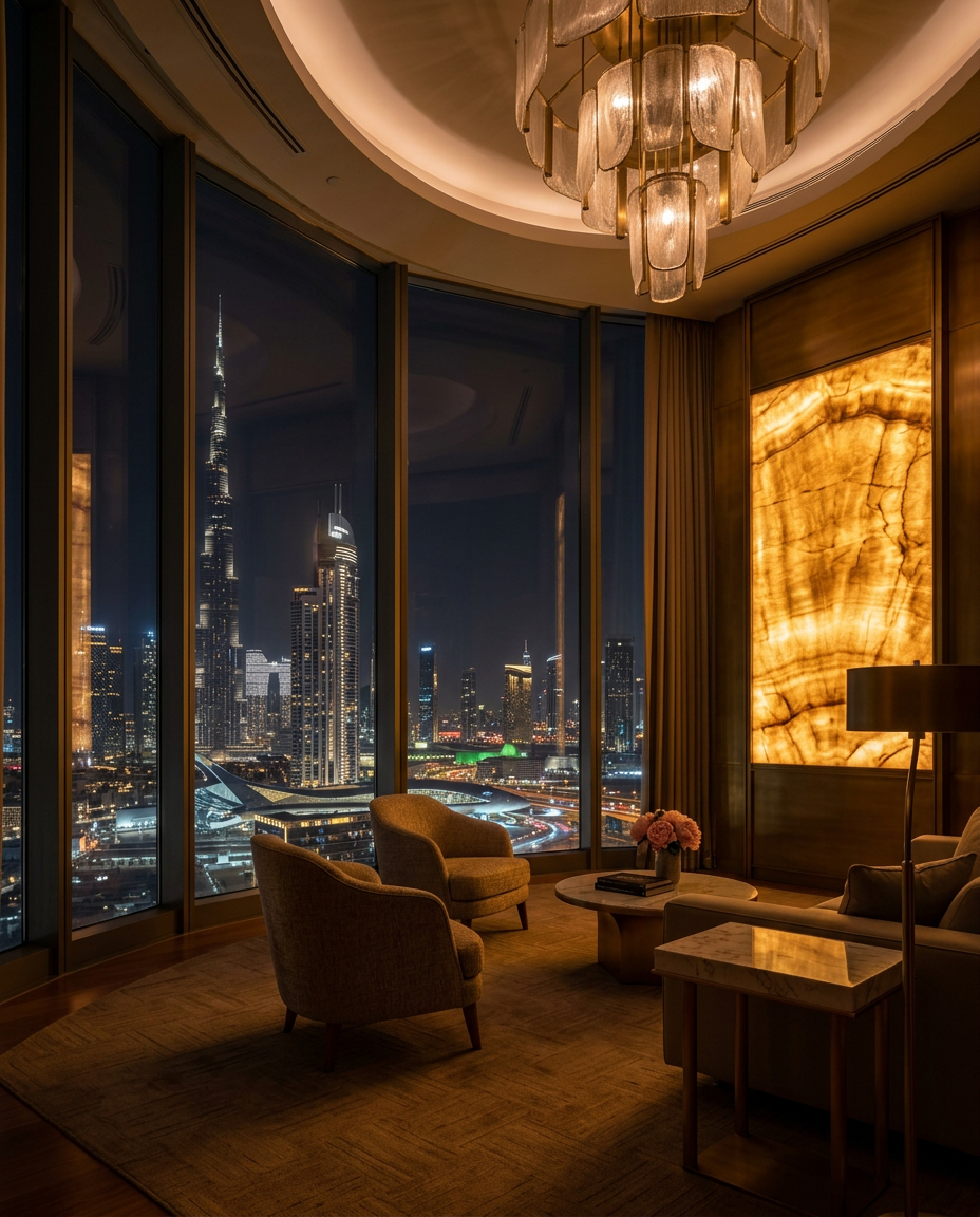 Dubai suite atmospheric night angle