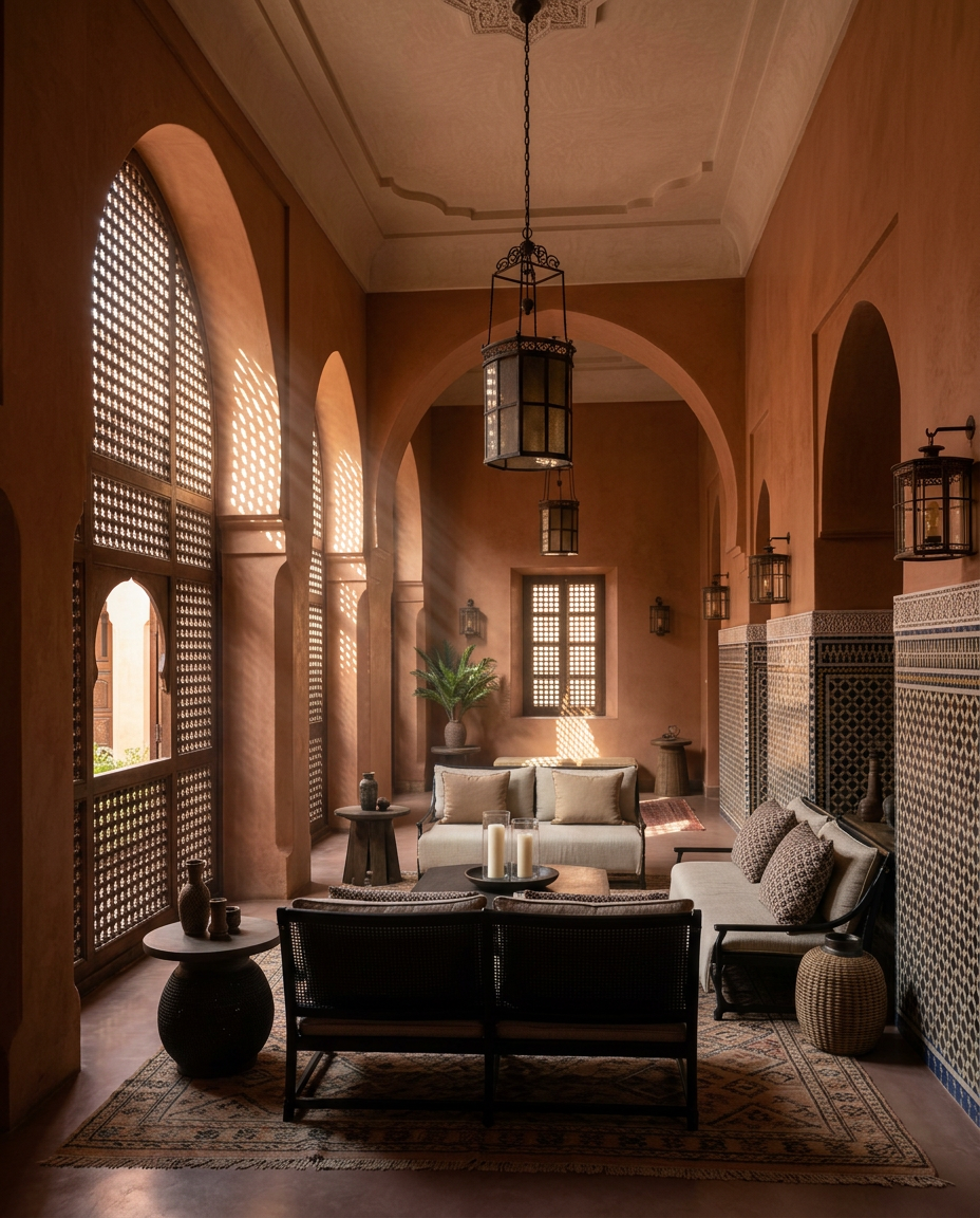 Marrakech suite photographed from the courtyard side
