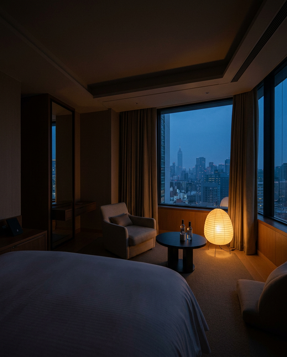 Tokyo suite atmospheric dusk angle